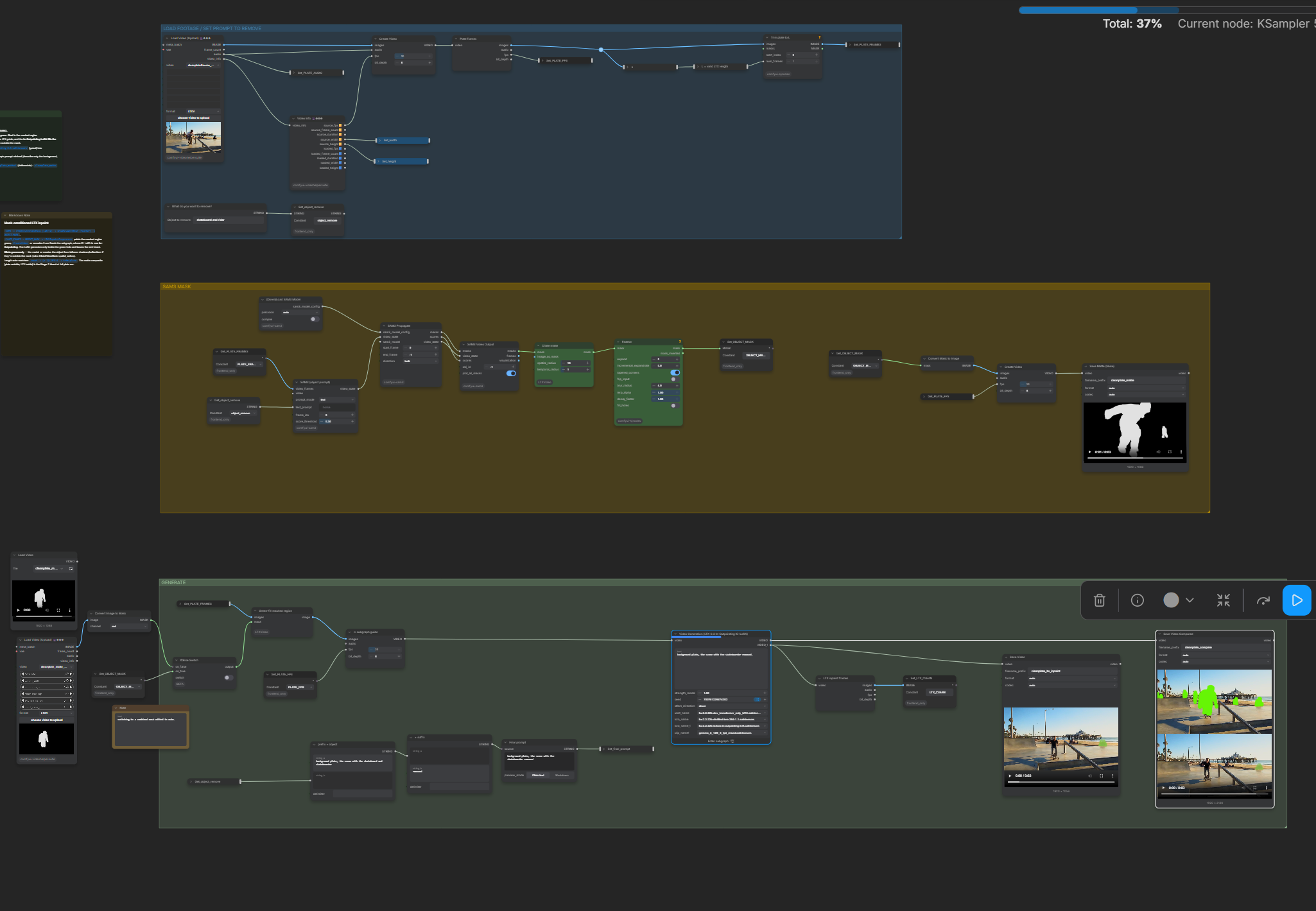 VFX workflow CleanPlate LTX